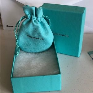 Authentic Tiffany blue box and jewelry bag